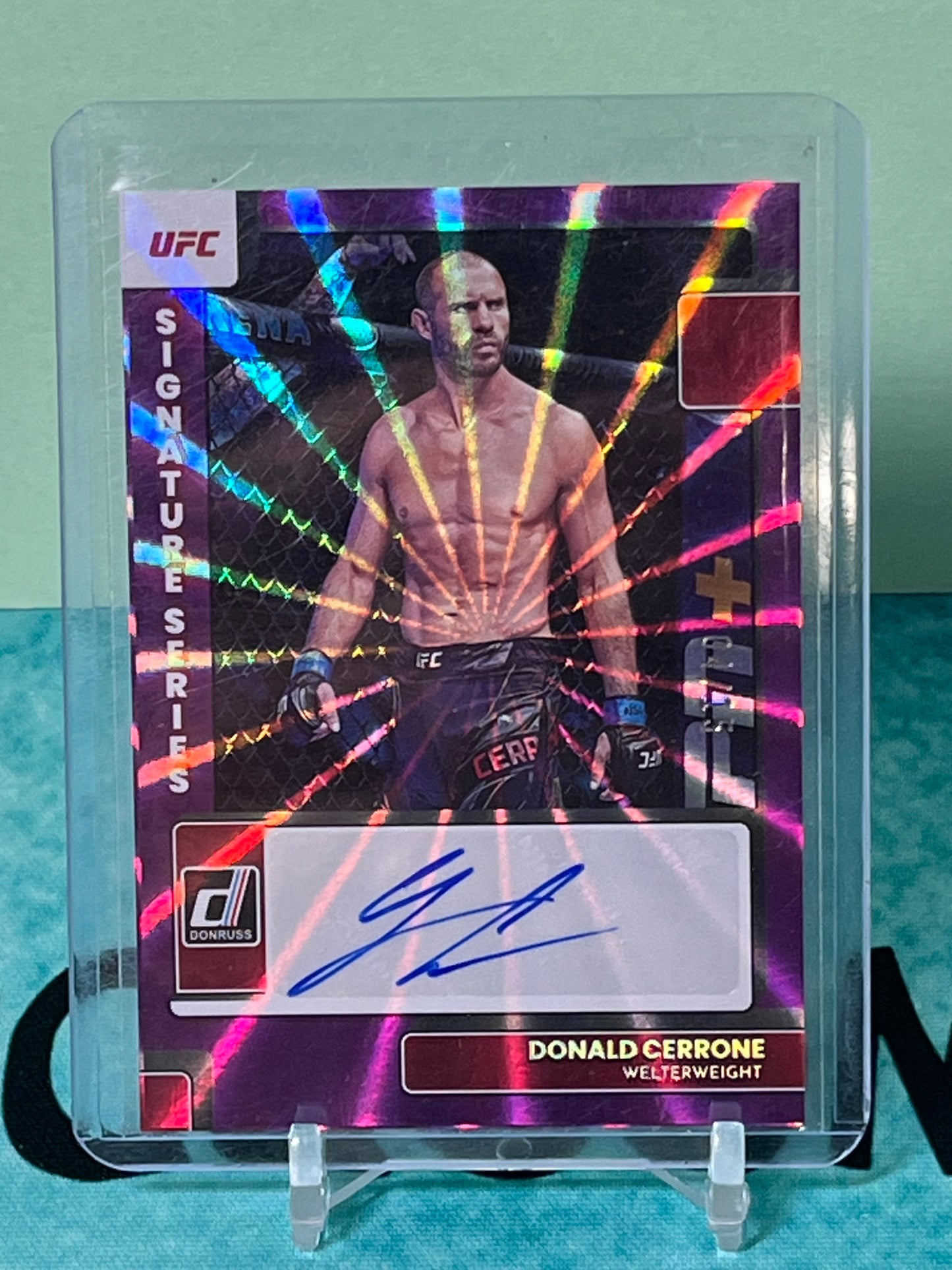 2023 Panini Donruss UFC Donald “Cowboy” Cerrone Signature Series Auto 4/15 Rare