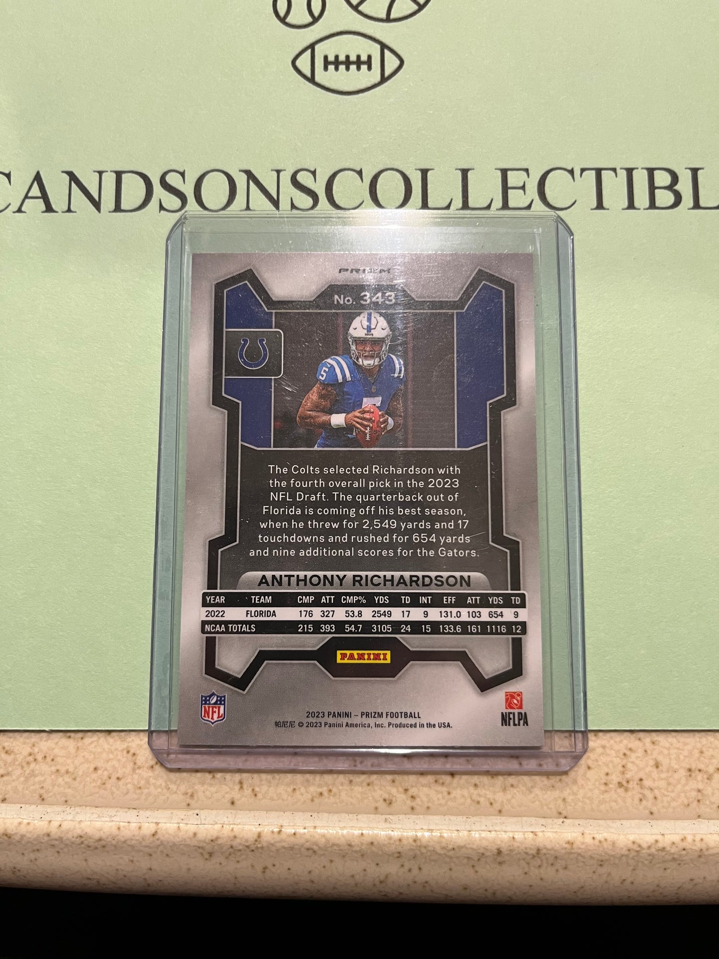 2023 Panini Prizm Anthony Richardson Rookie Red White & Blue Prizm SP RC - Colts