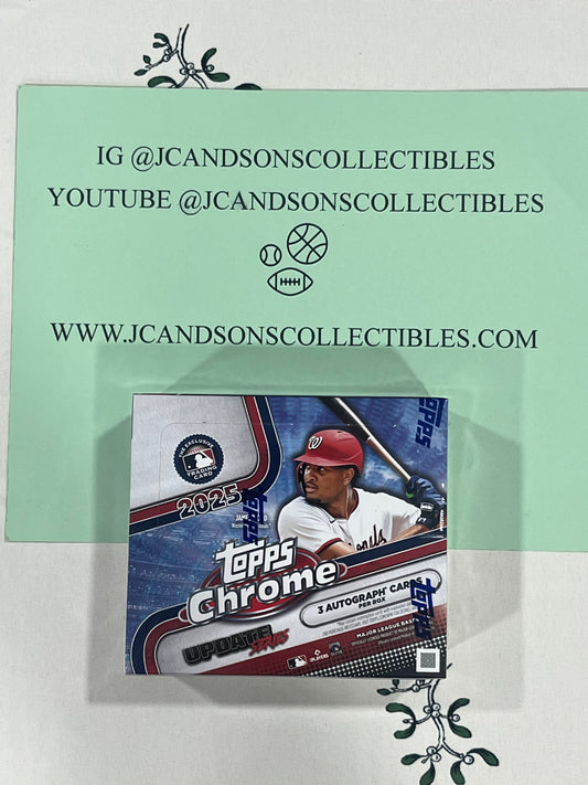 2025 Topps Chrome Baseball Update Series Hobby Jumbo Box MLB DEBUT PATCH