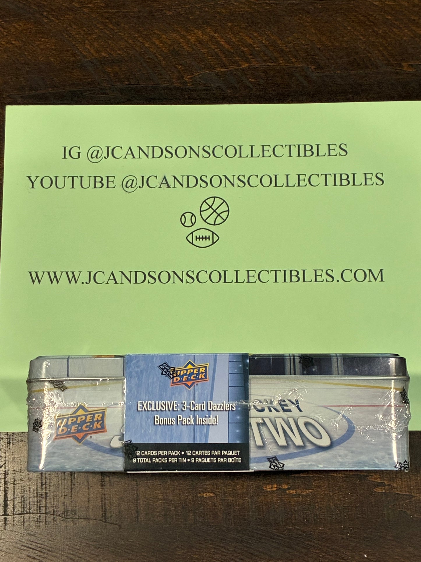 2024-25 NHL UPPER DECK SERIES 2 Hockey Factory Sealed Tin Box 99 Cards