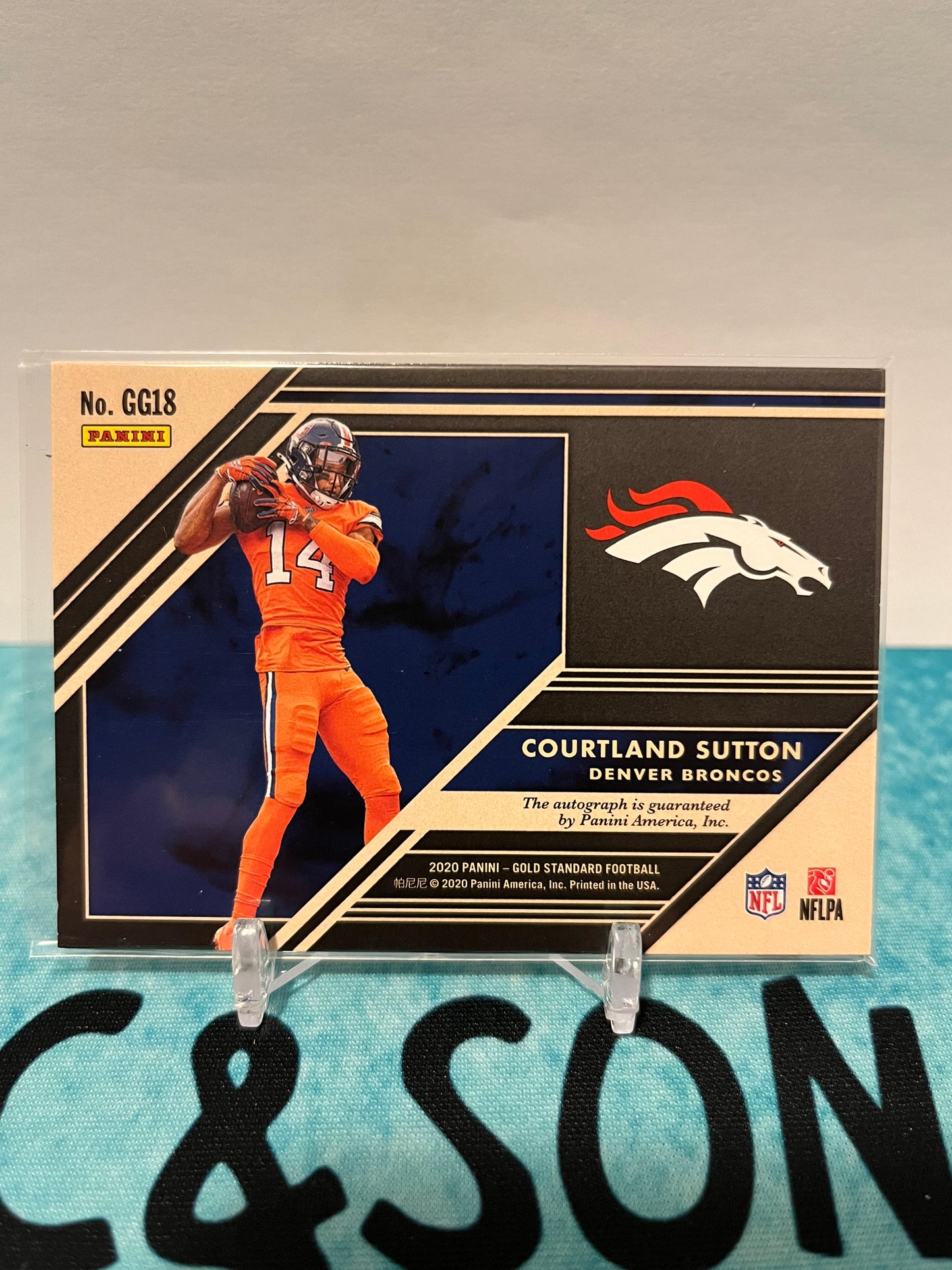 2020 Courtland Sutton Gold Standard Auto RC /75 Golden Gloves Denver Broncos