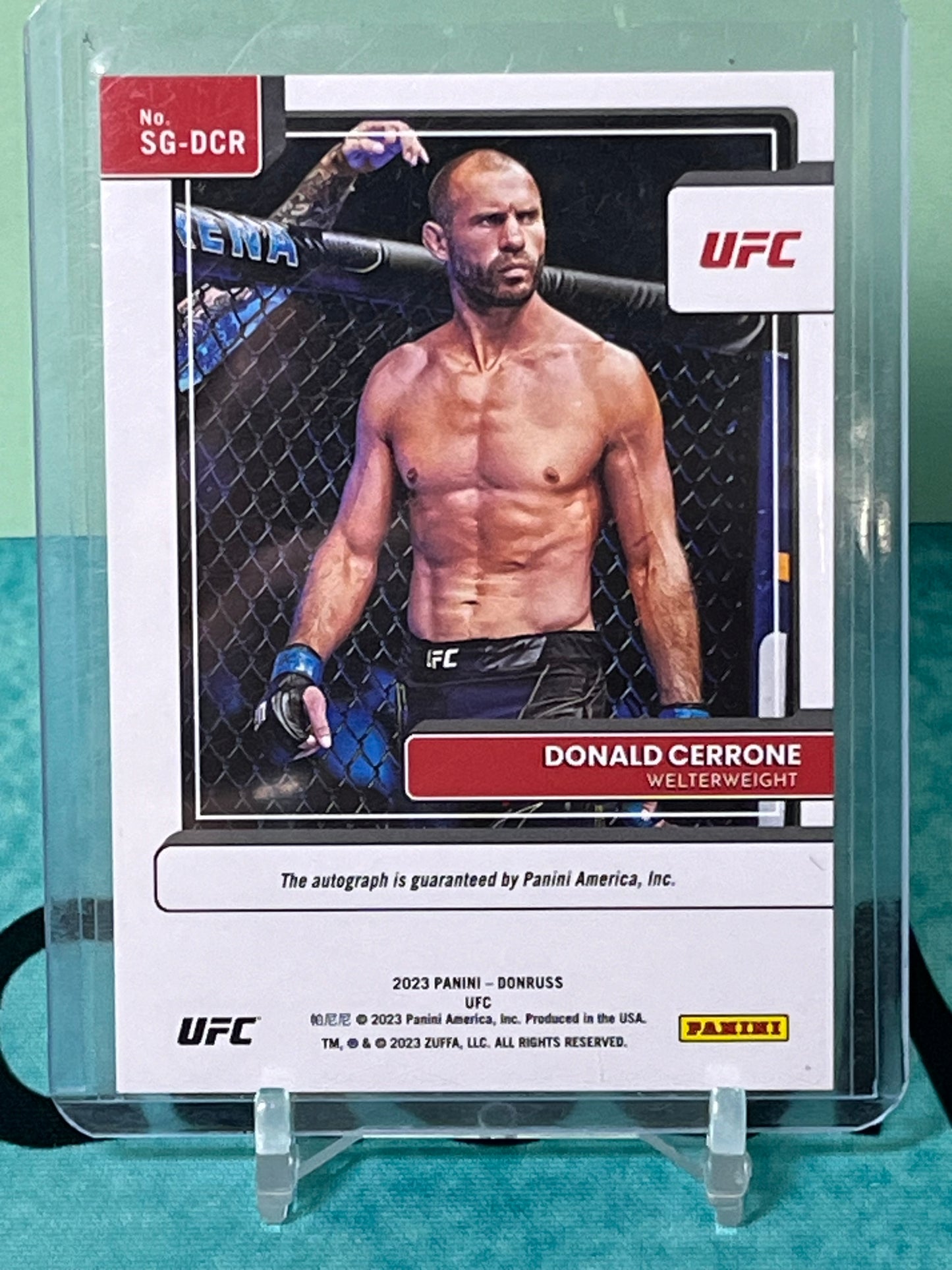 2023 Panini Donruss UFC Donald “Cowboy” Cerrone Signature Series Auto 4/15 Rare