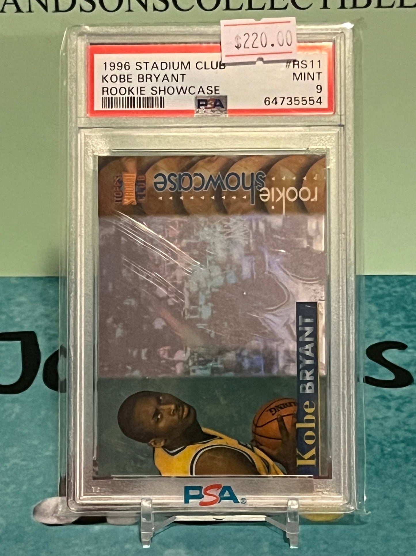 1996-97 Topps Stadium Club Kobe Bryant #RS11 RC Rookie Showcase PSA 9 Mint