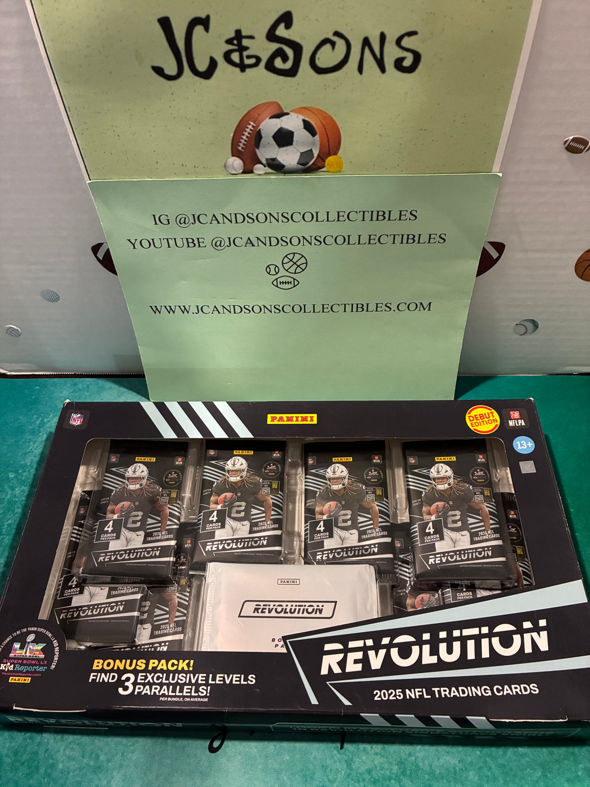 Panini Revolution 2025 NFL Football Trading Cards Box Debut Edition Bonus Pack