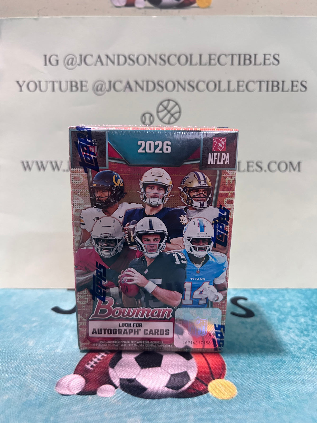 2026 Bowman Football Blaster Box FACTORY SEALED NFL 60 Cards