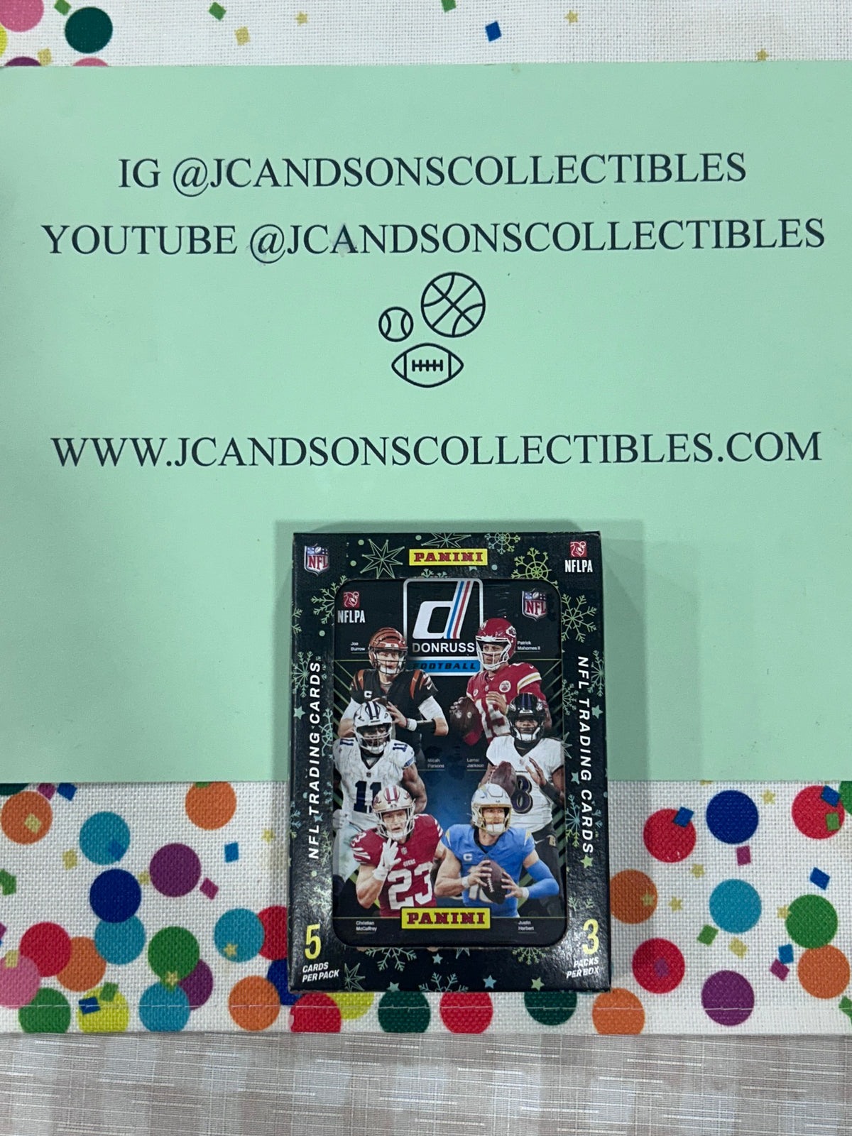 2024 PANINI NFL FOOTBALL DONRUSS HOLIDAY TIN. FACTORY SEALED