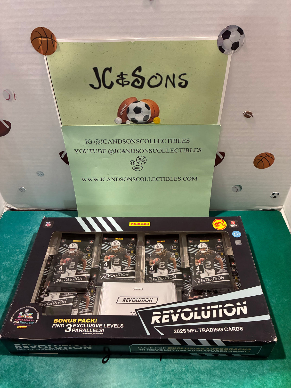 Panini Revolution 2025 NFL Football Trading Cards Box Debut Edition Bonus Pack