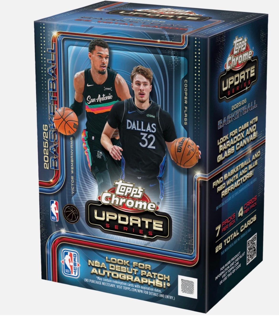 2025-26 Topps Chrome Update Basketball NBA Factory Sealed Blaster Box