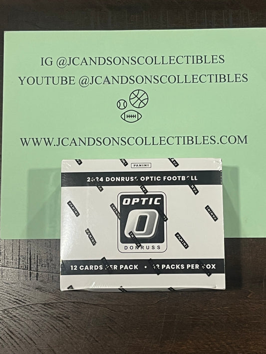 2024 Panini Donruss Optic NFL Football Factory Sealed Fat Pack Cello Box