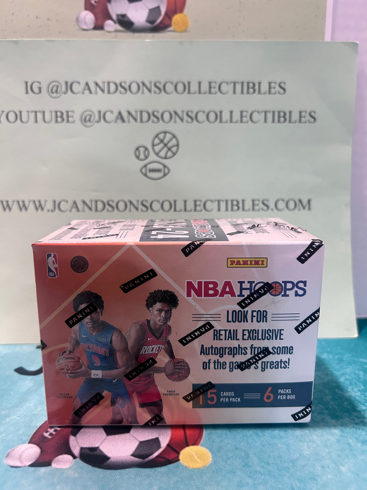 Panini 2023-24 NBA Hoops NBA Retail Box 6 Packs Sealed