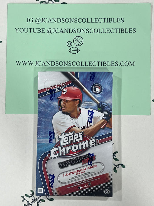 2025 Topps Chrome Update Series Baseball HOBBY Box - Factory Sealed
