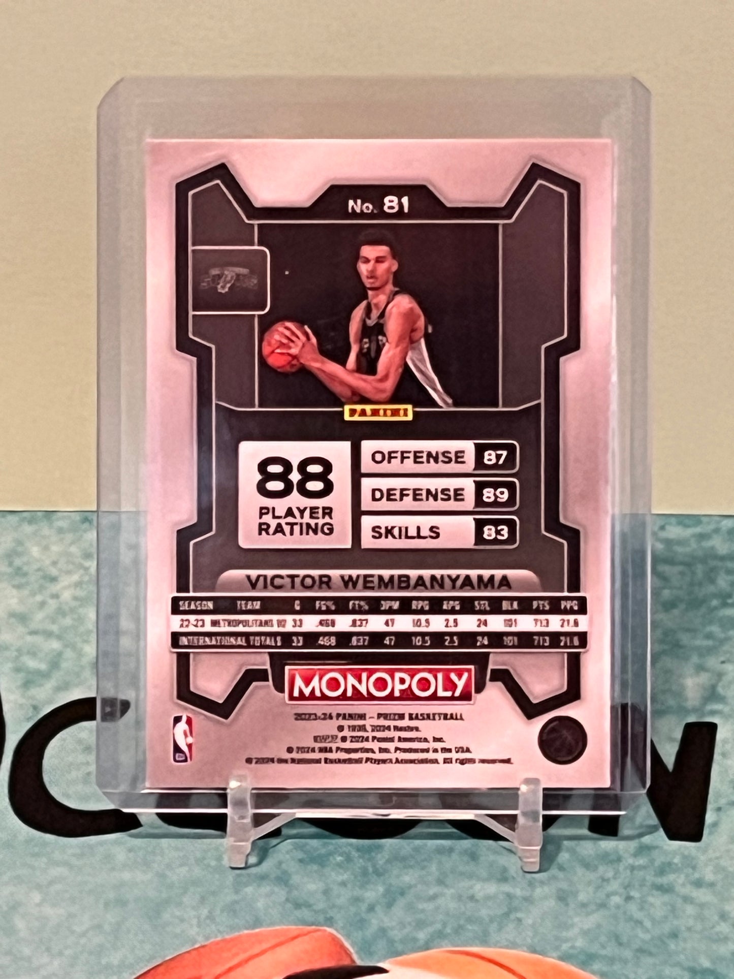 2023-24 Panini Prizm Monopoly Victor Wembanyama Prizm Rookie #81 Spurs RC