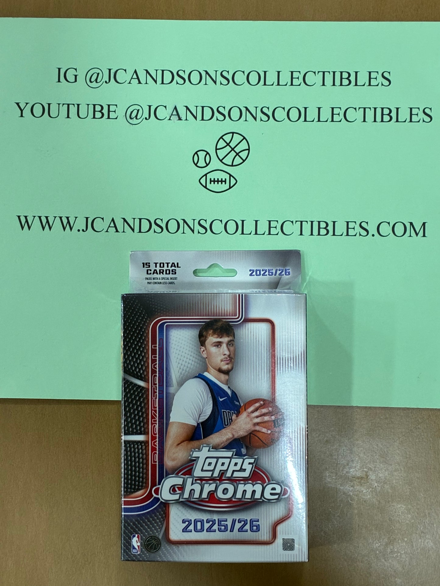 2025-26 Topps Chrome NBA Basketball Hanger Box NEW/FACTORY SEALED