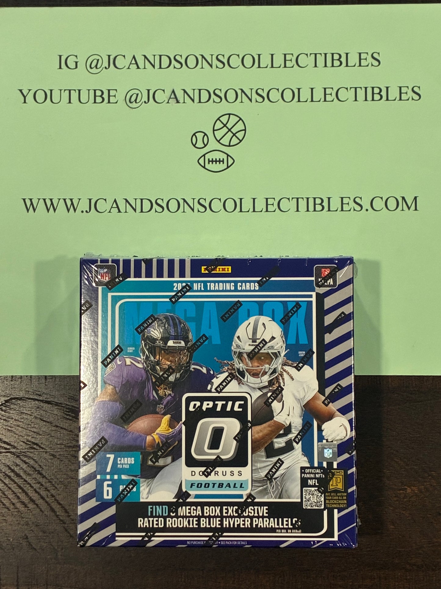 2025 Panini Donruss Optic NFL Football Mega Box New Sealed