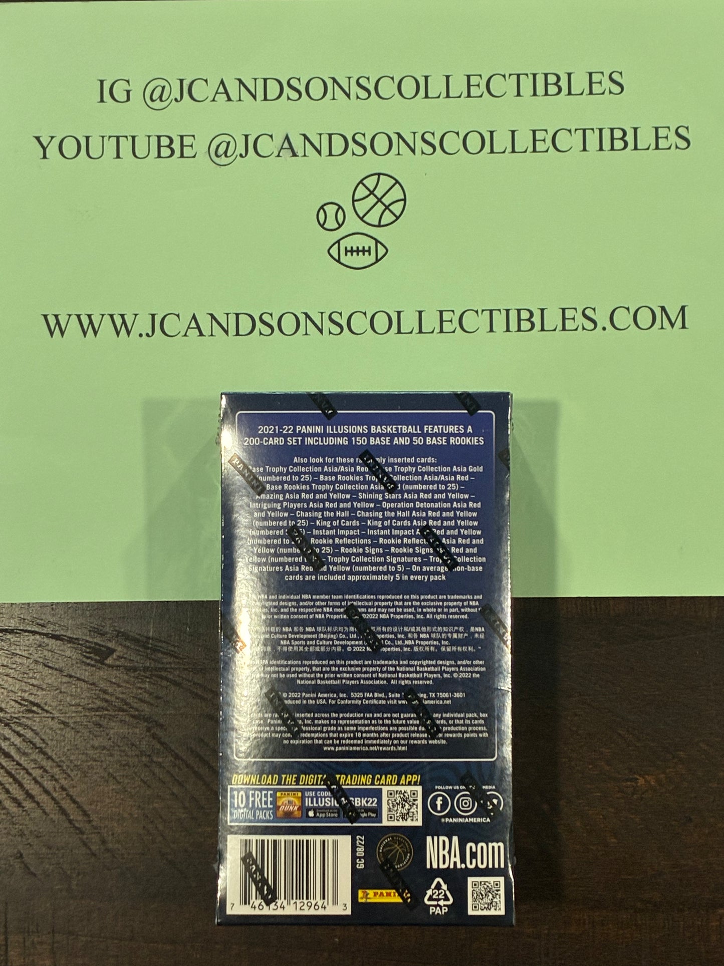 Panini Illusions 2021-22 NBA Basketball International Hobby Box -NEW- 5 Acetate Inserts