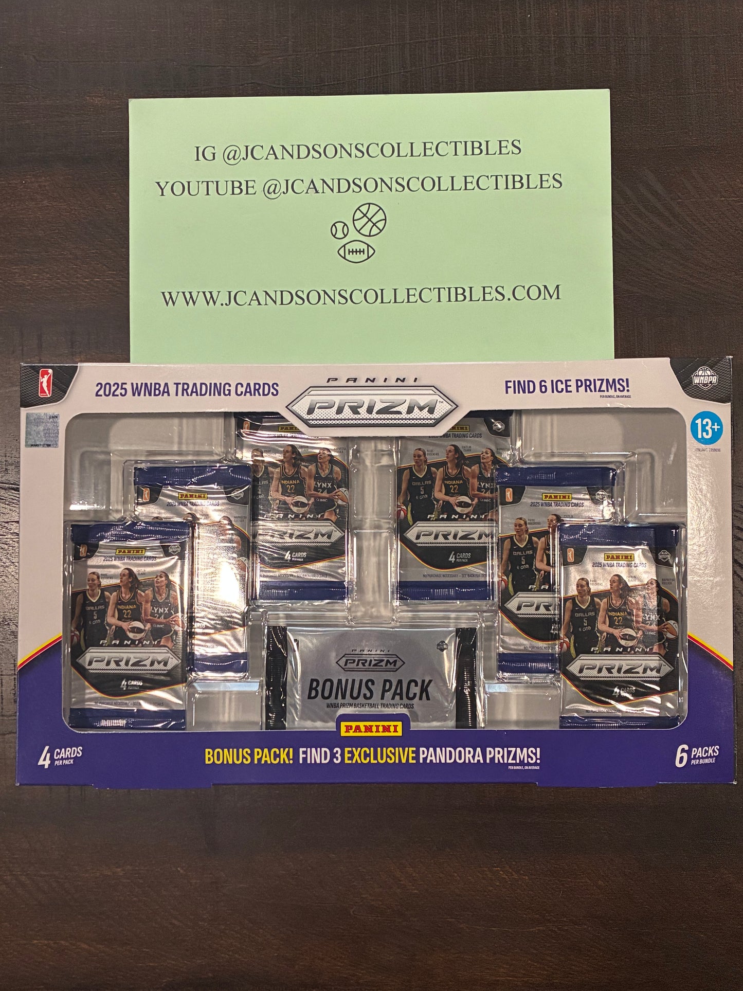 2025 Panini Prizm Costco Exclusive WNBA Bundle PANDORA PRIZM Bonus Pack.