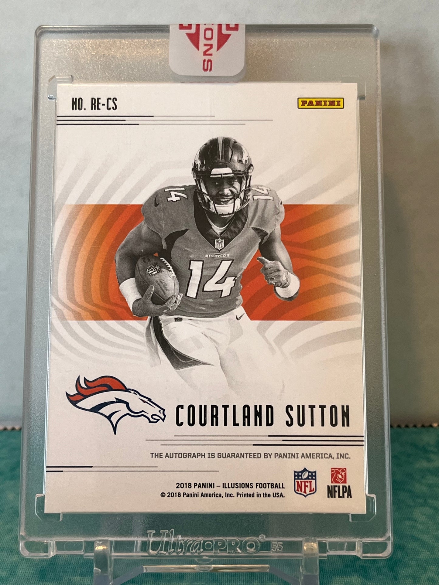 2018 Illusions COURTLAND SUTTON Auto #/100 Endorsements Rookie Encased Broncos