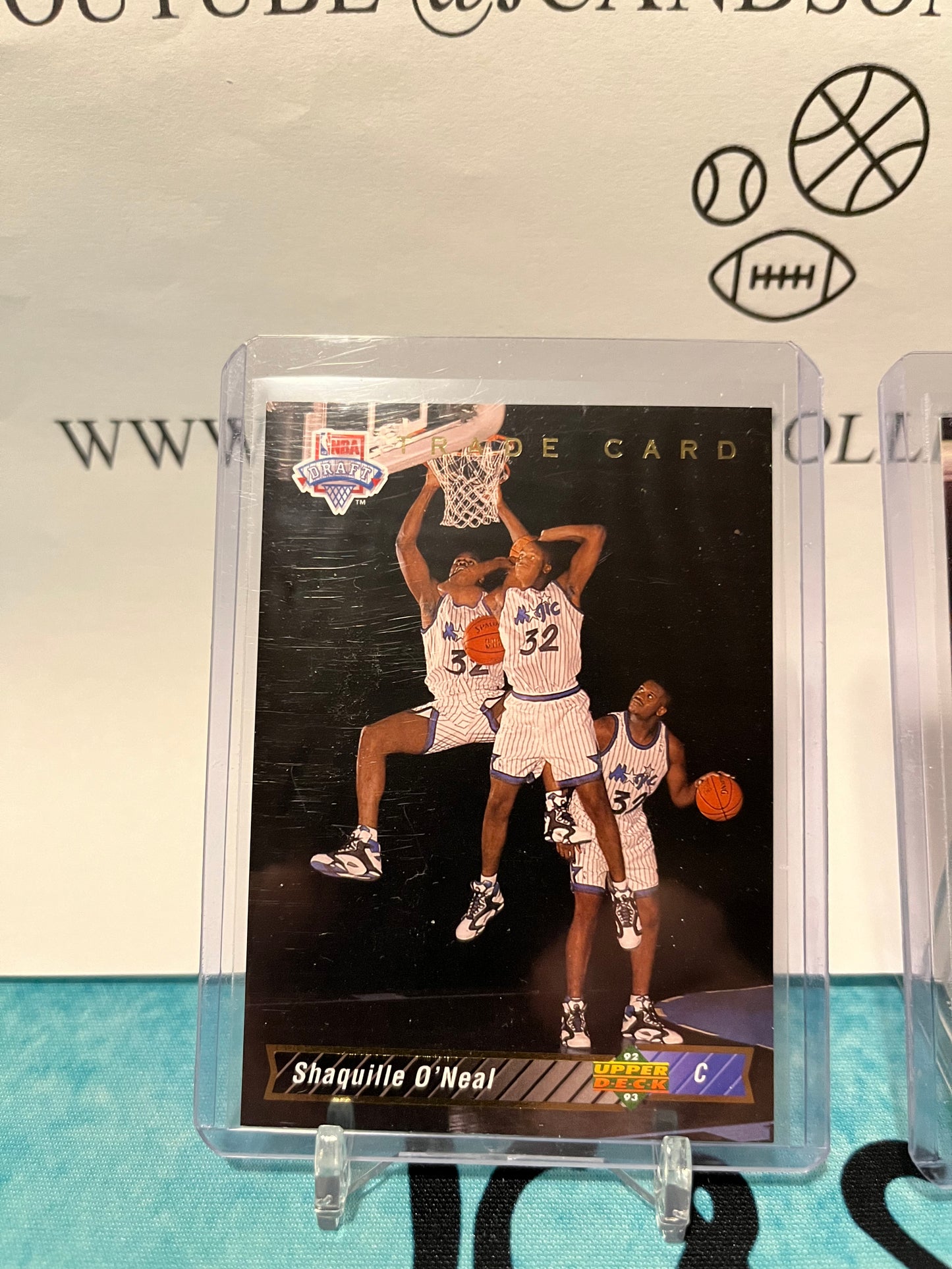 1992-93 NBA Basketball Stadium Club and Upper Deck 2 Card Shaquille O’Neil Rookie Lot