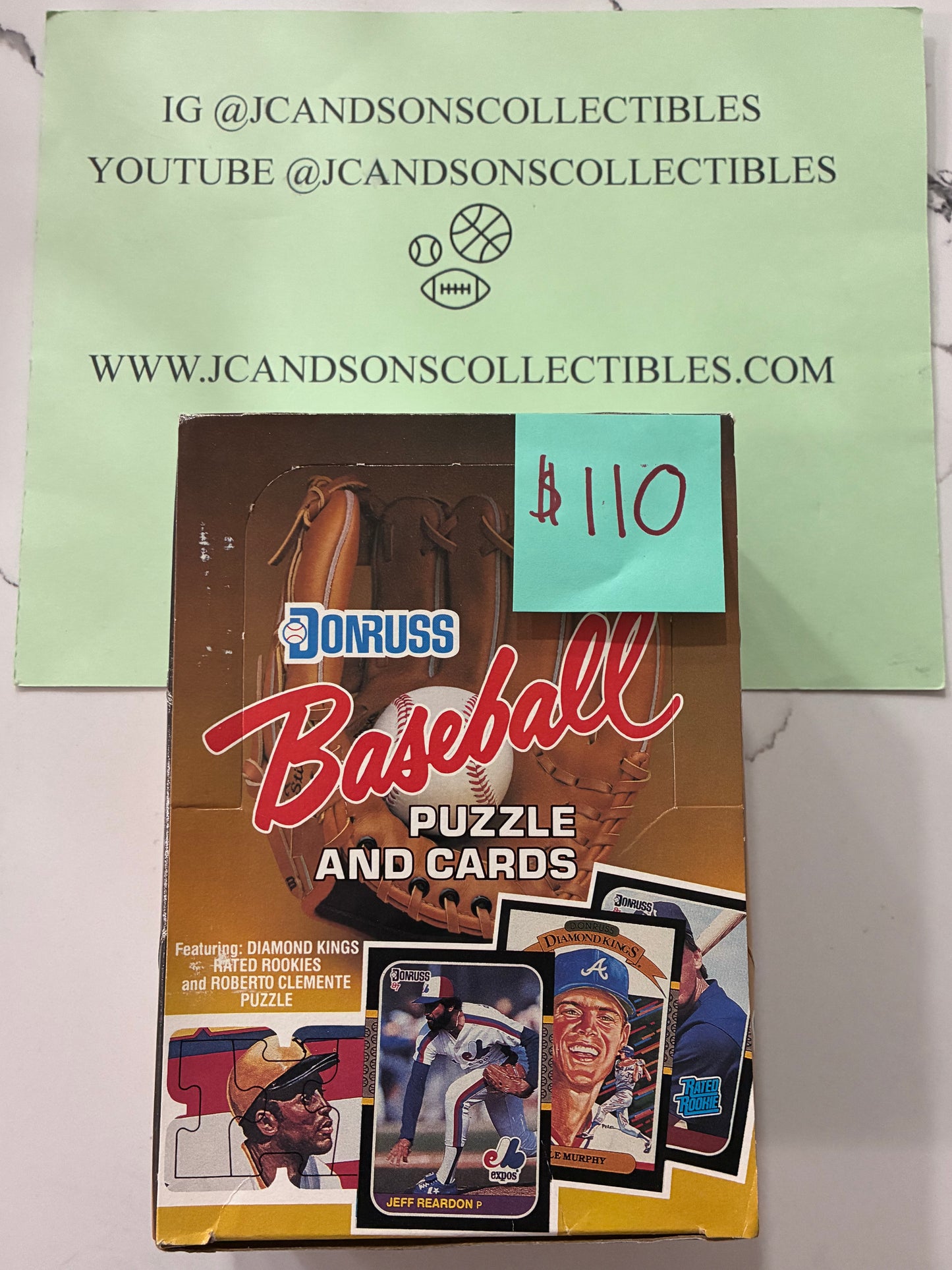 1987 DONRUSS BASEBALL WAX BOX 36 Sealed Packs BARRY BONDS, BO JACKSON, GREG MADDUX, MARK MCGUIRE ROOKIE CHASE