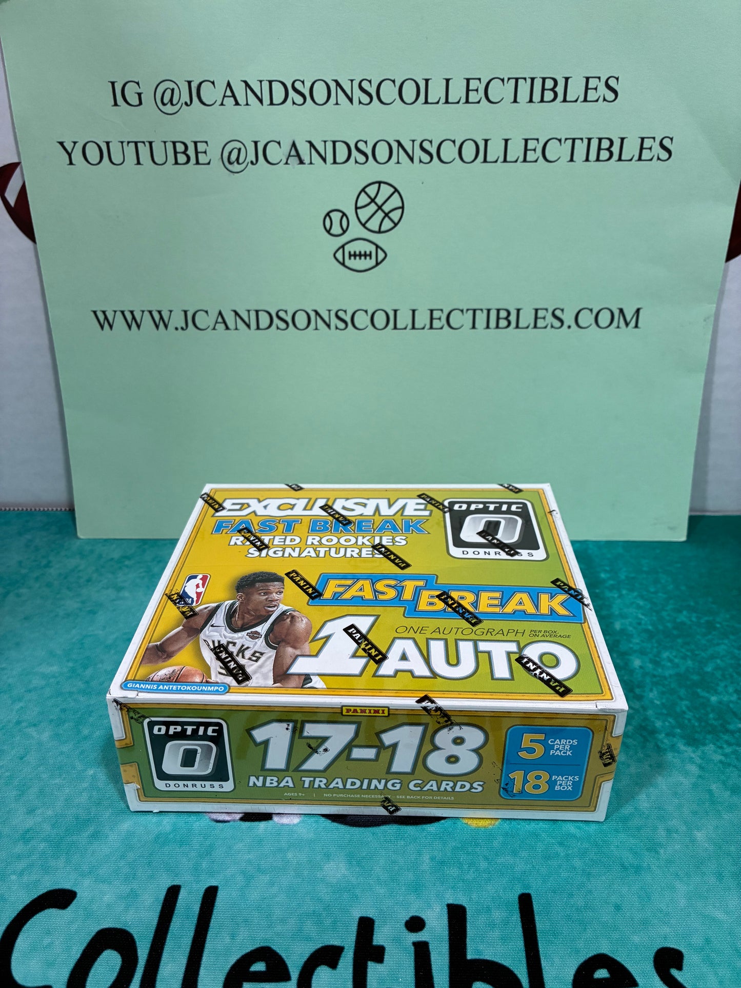 2017/18 Panini Donruss Optic Fast Break Basketball Box - 1 Auto/Box