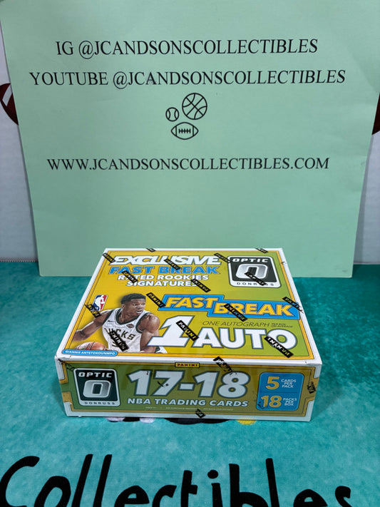 2017/18 Panini Donruss Optic Fast Break Basketball Box - 1 Auto/Box