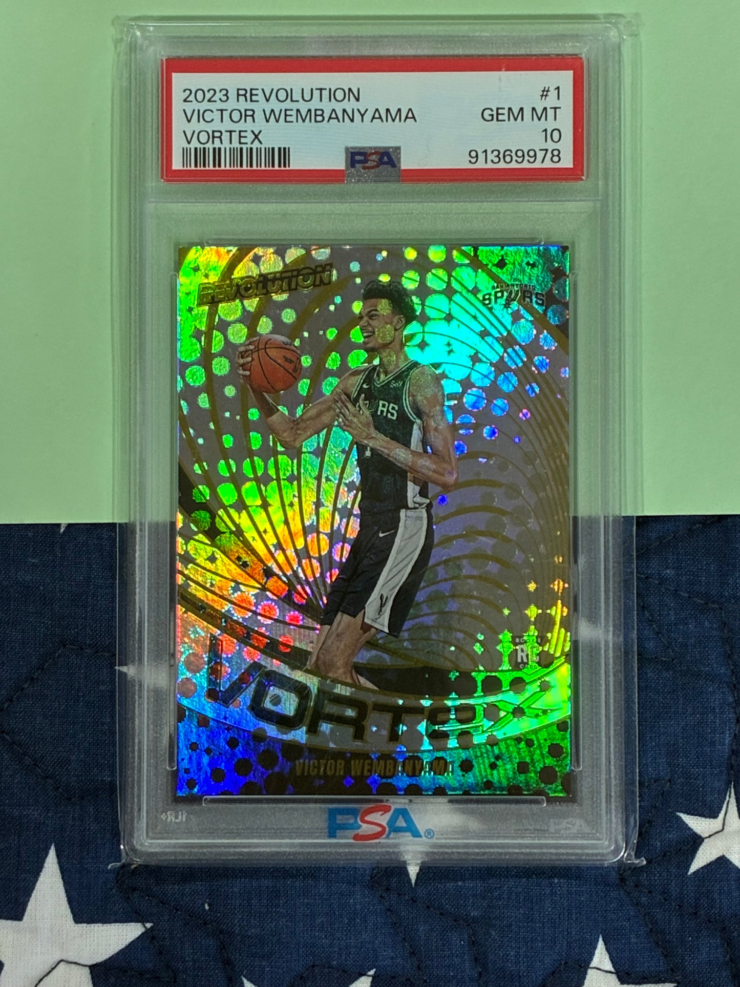 2023-24 Revolution Victor Wembanyama Vortex Rookie Card #1 PSA 10 Gem Mint