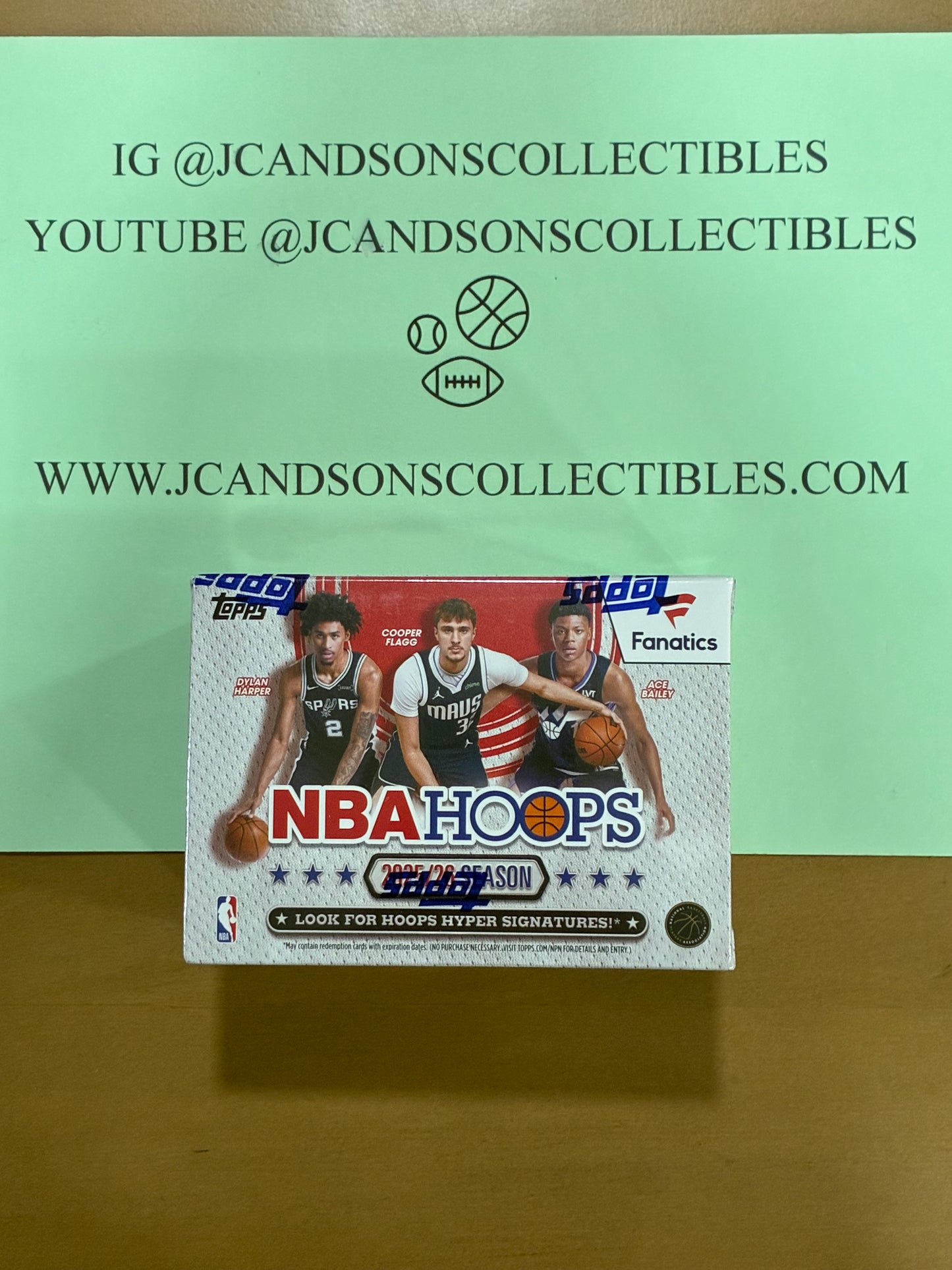 2025-26 TOPPS NBA HOOPS FANATICS VALUE BLASTER BOX