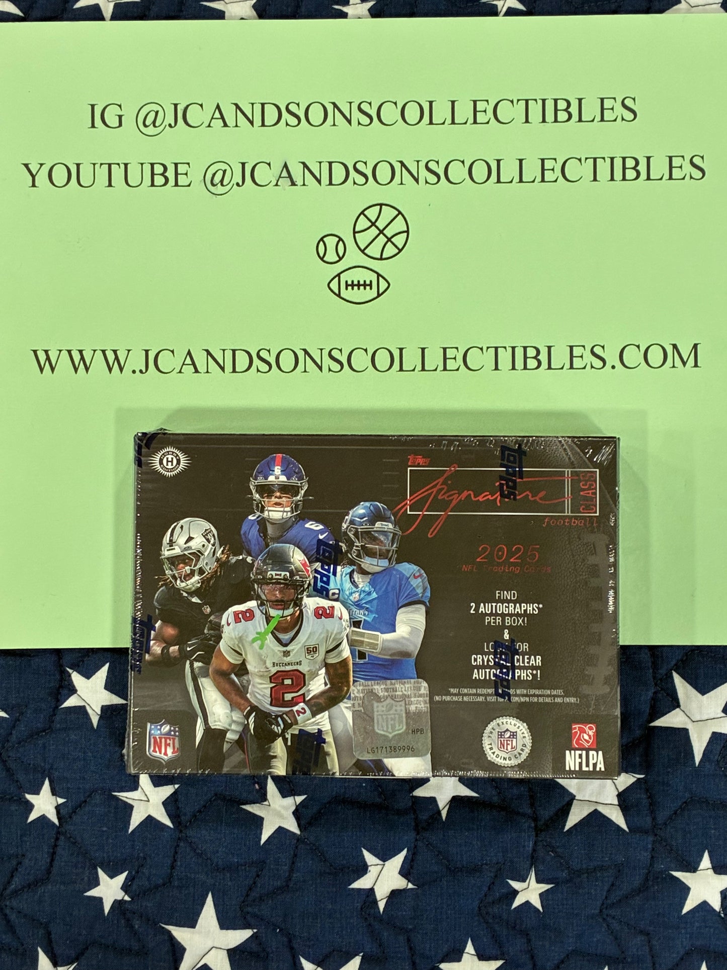 2025 Topps Signature Class Football Factory Sealed Hobby Box - NFL