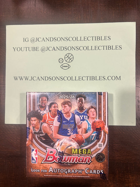 🏀 2025-26 Bowman Basketball - Mega Box - Chase Cooper Flagg Auto